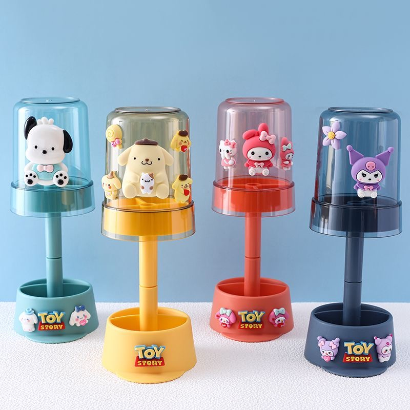 SANRIO ชุดถ้วยใส่แปรงสีฟัน ป้องกันฝุ่น แบบพกพา ลายการ์ตูนซานริโอ้ ระบายน้ําได้