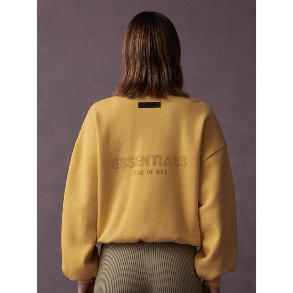 Fog FEAR OF GOD Season 8 เสื้อแจ็กเก็ตกันหนาวลําลอง มีซิป ทรงหลวม พิมพ์ลายตัวอักษร ESSENTIALS แฟชั่น