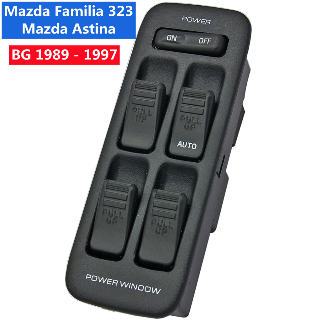 11PINS สวิทช์กระจกไฟฟ้า สวิทซ์ยกกระจก สวิทช์กระจกประตู ด้านหน้าขวา Mazda Familia 323 Astina BG 1989-