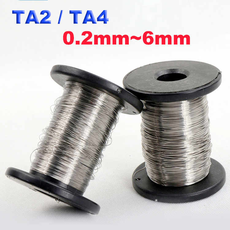 ลวดไทเทเนียม TA2 และ TA4 ความบริสุทธิ์สูง 0.2 มม.~6 มม. ทนอุณหภูมิสูง