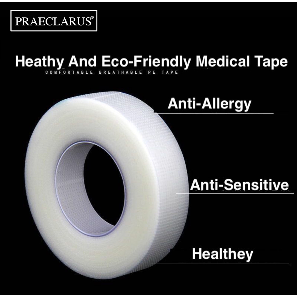 Paeclarus เทปเกรดทางการแพทย์ PE วัสดุภูมิแพ้ Anti Allergy Eyelash Extension เทป PE บนและล่าง Eyelid PE Medical Tape Antiภูมิแพ้ที่ละเอียดอ่อน PE แยกเทป