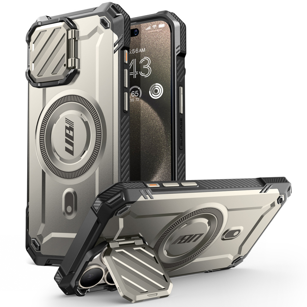 Supcase UB Mag XT เคสโทรศัพท์มือถือ พร้อมขาตั้งในตัว ทนทาน สําหรับ iPhone 15 Pro 15 Pro Max