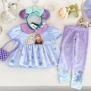 honeywears⚡️พร้อมส่ง⚡️ชุดเสื้อ+กางเกงเลกกิ้ง ชุดเซตเอลซ่า ชุ…