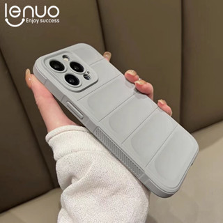 Lenuo เคสโทรศัพท์ ซิลิโคนนิ่ม กันกระแทก สีพื้น หรูหรา สําหรั…