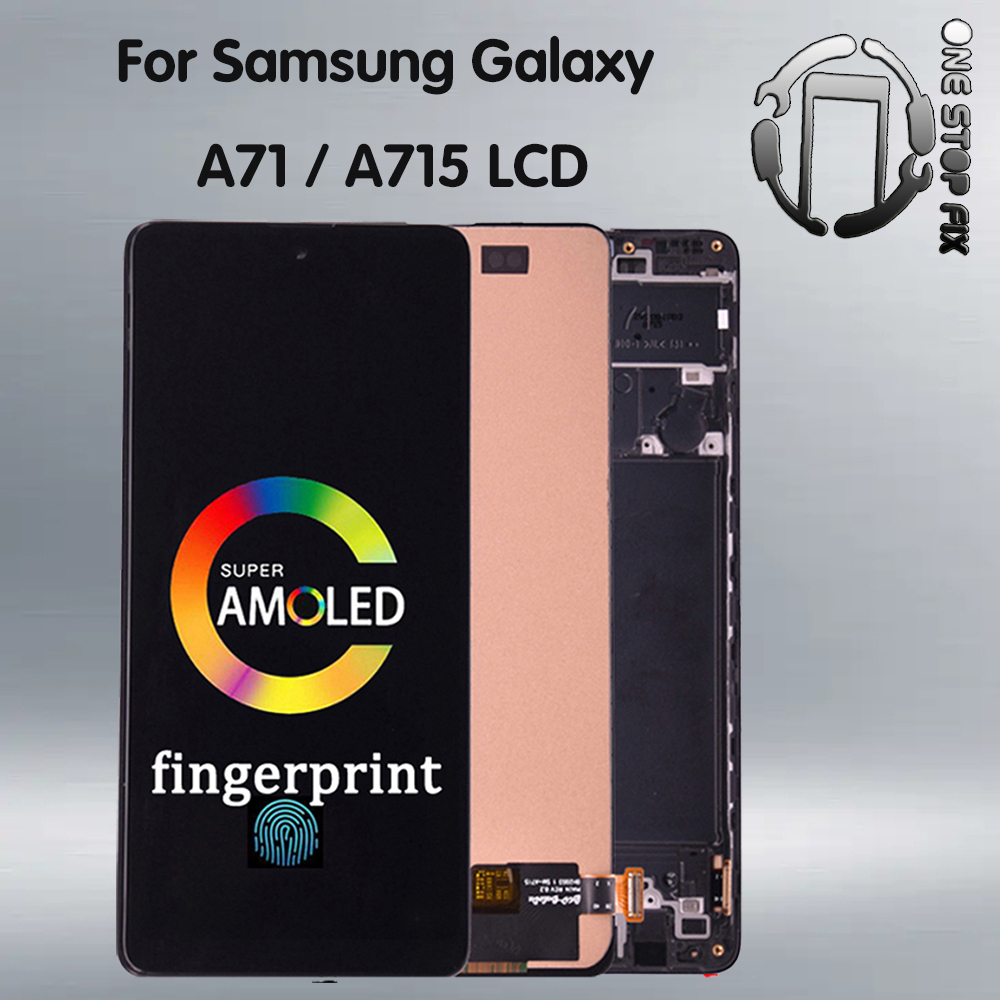 OLED LCD สําหรับ Samsung Galaxy A71 จอแสดงผล LCD หน้าจอสัมผัสสําหรับ Samsung A715 LCD SM-A715F SM-A7