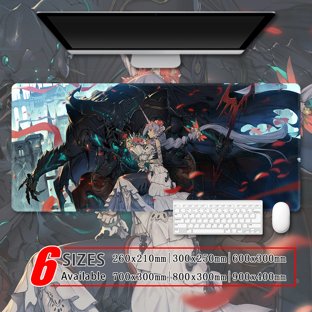แผ่นรองเมาส์ Demon King และ Girl แผ่นรองเมาส์สําหรับเล่นเกมกันน้ําการออกแบบกันลื่นน่ารักแผ่นรองโต๊ะแ