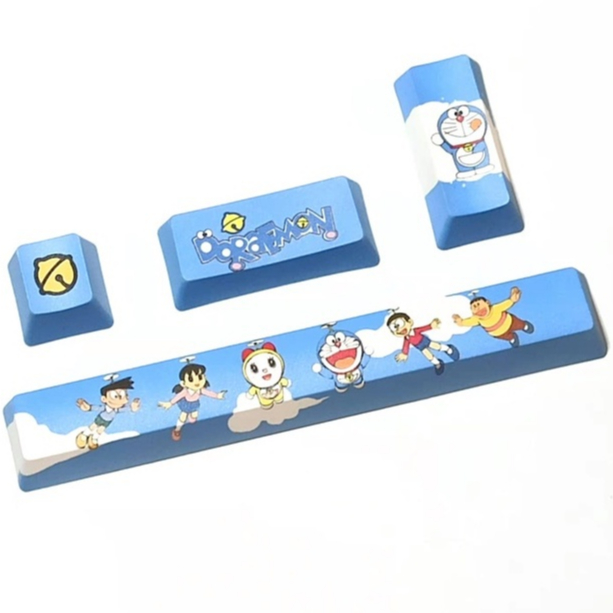 ปุ่มกดคีย์บอร์ด OEM ลายโดราเอมอน สําหรับคีย์บอร์ด Mechanical จํานวน 4 ชิ้น