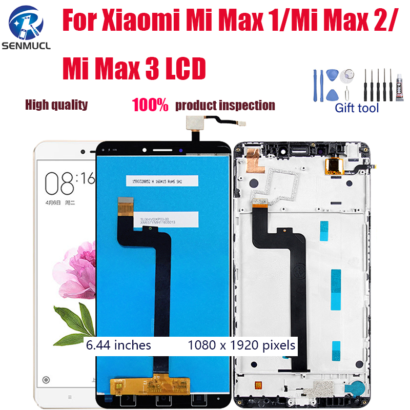 แผงหน้าจอสัมผัสดิจิทัล LCD พร้อมกรอบ สําหรับ Xiaomi Mi MAX 1 Mi MAX 2 Mi MAX 3 Huawei