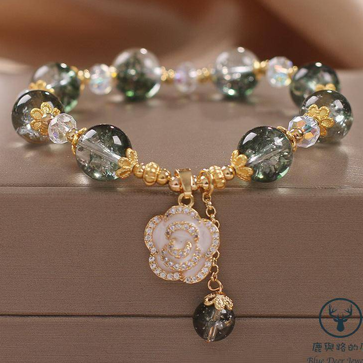 สร้อยข้อมือคริสตัลสีเขียวช่วยเพิ่มโชคลาภและความมั่งคั่ง