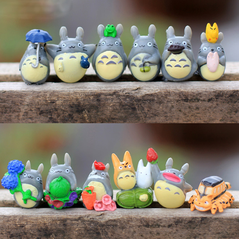ตุ๊กตาฟิกเกอร์เรซิ่น รูปลูกแมว รถบัส 3.8 ซม. สําหรับตกแต่งสวน 12 ชิ้น ต่อชุด
