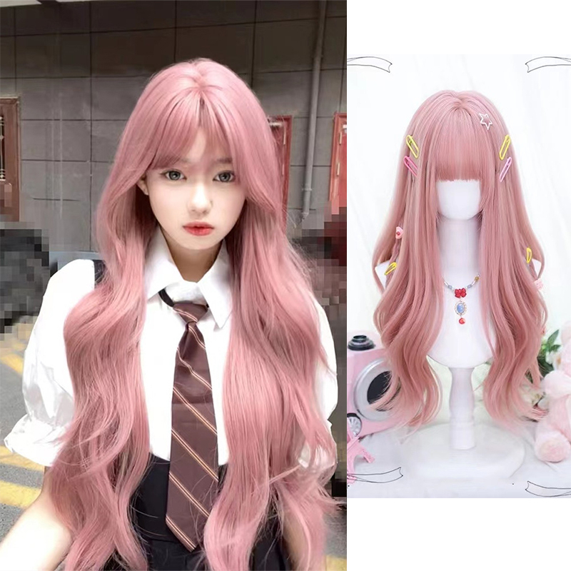 วิกผมยาว หน้าม้า คลื่นใหญ่ โลลิต้า คอสเพลย์ วิกผม สําหรับผู้หญิง ผู้ชาย ฮาโลวีน คอสเพลย์ ปาร์ตี้