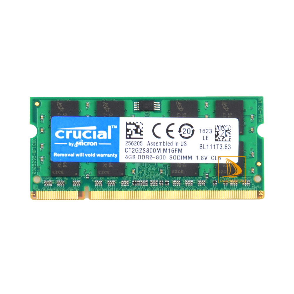 [คลังสินค้าพร้อม] Crucial 4GB 2RX8 PC2-6400 DDR2-800MHz DDR2 200pin SODIMM หน่วยความจําแล็ปท็อป