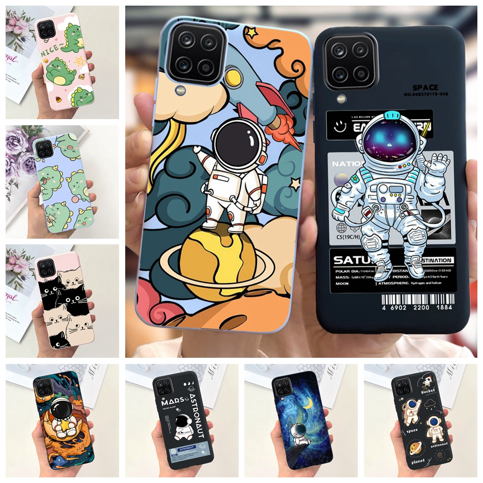 เคสซิลิโคนนิ่ม ลายไดโนเสาร์ นักบินอวกาศ สําหรับ Samsung Galaxy A12 Samsung A12 A42 M12 M42 5G