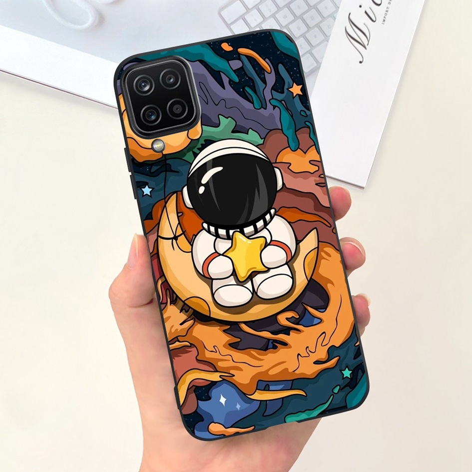เคสซิลิโคนนิ่ม ลายไดโนเสาร์ นักบินอวกาศ สําหรับ Samsung Galaxy A12 Samsung A12 A42 M12 M42 5G