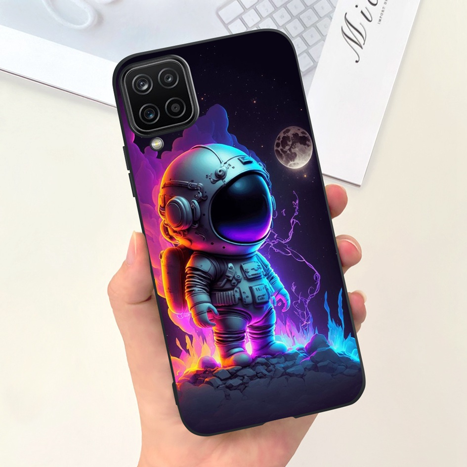 เคสซิลิโคนนิ่ม ลายไดโนเสาร์ นักบินอวกาศ สําหรับ Samsung Galaxy A12 Samsung A12 A42 M12 M42 5G