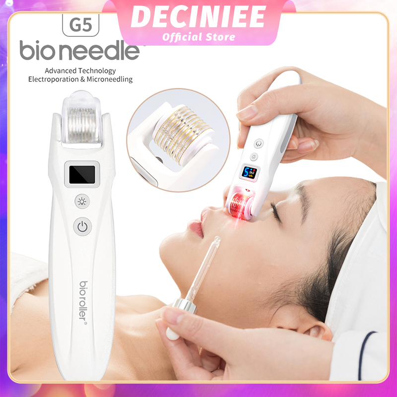 Bio Roller G5 ลูกกลิ้งไมโคร บําบัดผิวหน้า EMS แสงสีแดง สําหรับปลูกผม เครา