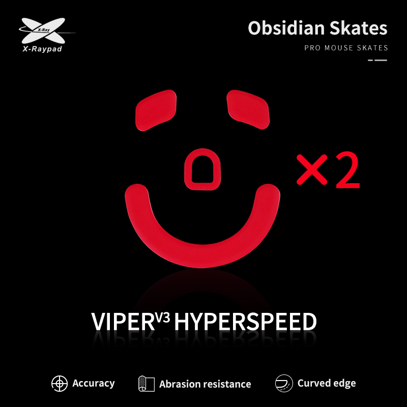 Xraypad Obsidian & Jade Mouse Skates สําหรับ Razer Viper V3 HyperSpeed