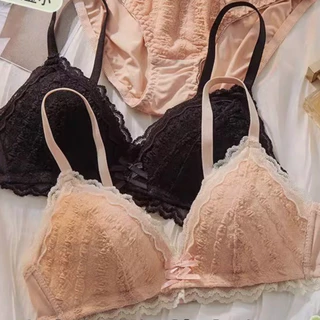 🎀bearbra🎀ชุดชั้นในสตรี ฤดูร้อน บางเฉียบ หน้าอกเล็ก รวบรวม ไม่มีแหวนเหล็ก นักเรียนหญิง รับเต้านม ชุดชั้นใน