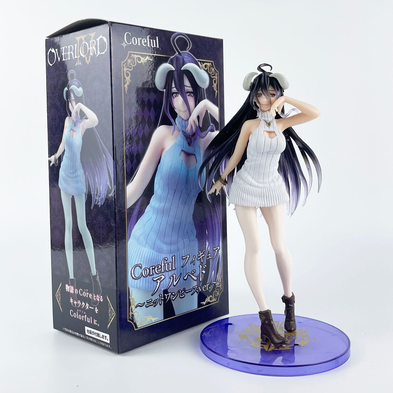 21 ซม.ญี่ปุ่นอะนิเมะ Overlord รูปเสื้อกันหนาว Albedo Ainz Oal ชุดสีขาวบริสุทธิ์ปีศาจ PVC ตัวเลขการกระทํารวบรวม FigurinesDoll ของเล่น