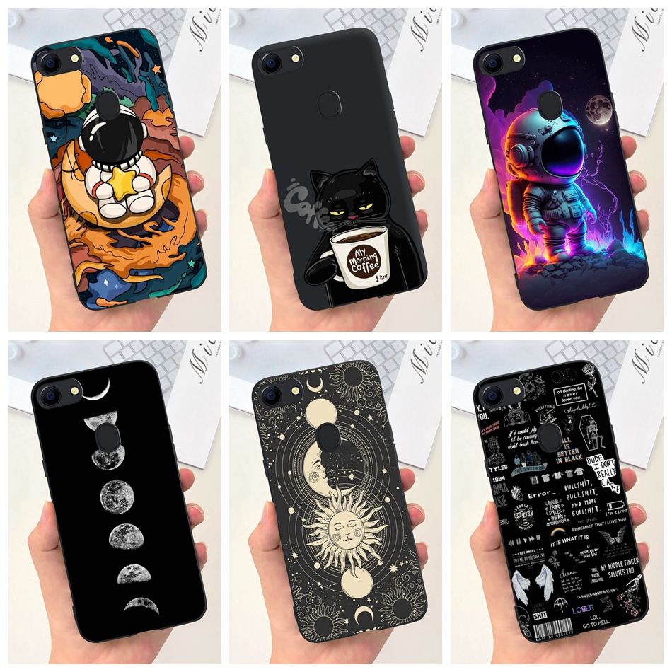 Oppo F1s F3 F5 Youth F7 F9 F11 Pro เคสเท่ แฟชั่น ดวงจันทร์ นักบินอวกาศ รูปแบบ ซิลิโคนนิ่ม เคสโทรศัพท์