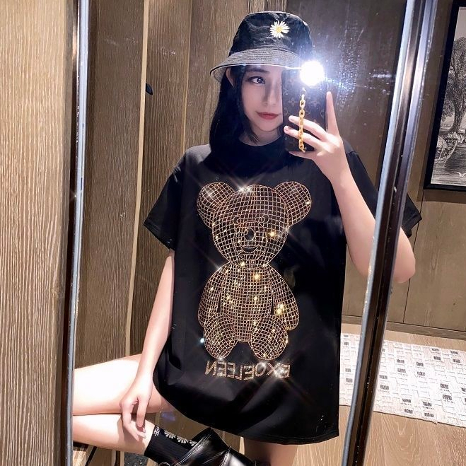 เสื้อยืด คอกลม ขนาดใหญ่ สําหรับผู้หญิง