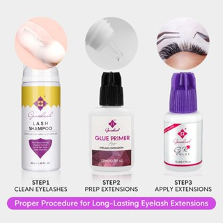 Genielash ชุดกาวติดขนตาแห้งเร็ว + กาวไพรเมอร์ 15 มล. แข็งแรง…