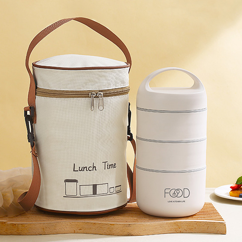 1590ml ขนาดใหญ ่ ความจุสแตนเลส 304 กล ่ องอาหารกลางวัน Leak-Proof Multilayer ความร ้ อน Bento กล ่ องผู ้ ใหญ ่ นักเรียนซุปอาหารคอนเทนเนอร ์