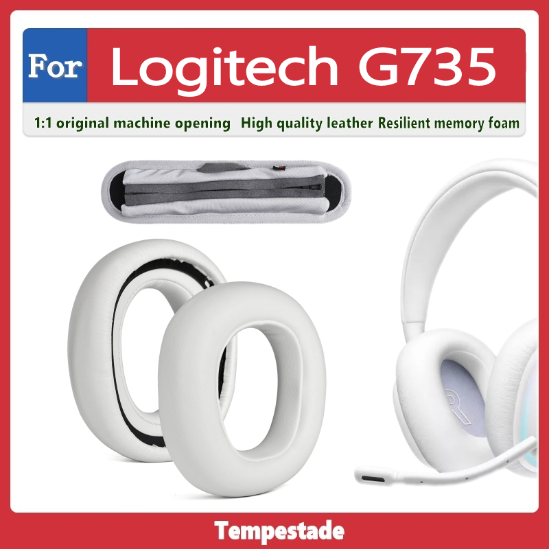 แผ่นฟองน้ําครอบหูฟัง แบบเปลี่ยน สําหรับ Logitech G735