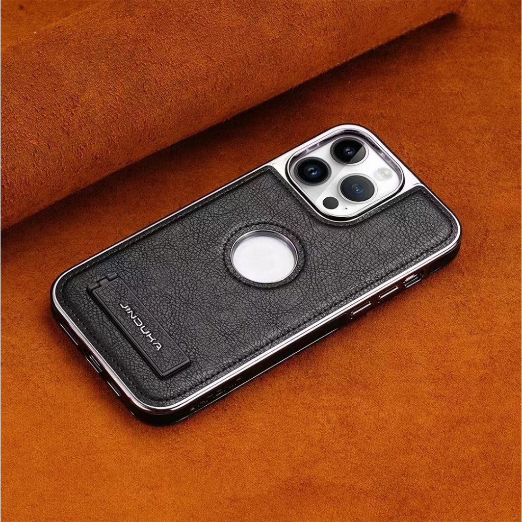 เคสโทรศัพท์มือถือหนัง กันตก ป้องกันเต็มเครื่อง ลายฉลาก พร้อมขาตั้ง สําหรับ iPhone 15promax 12-15 pro Max 14 pro 13