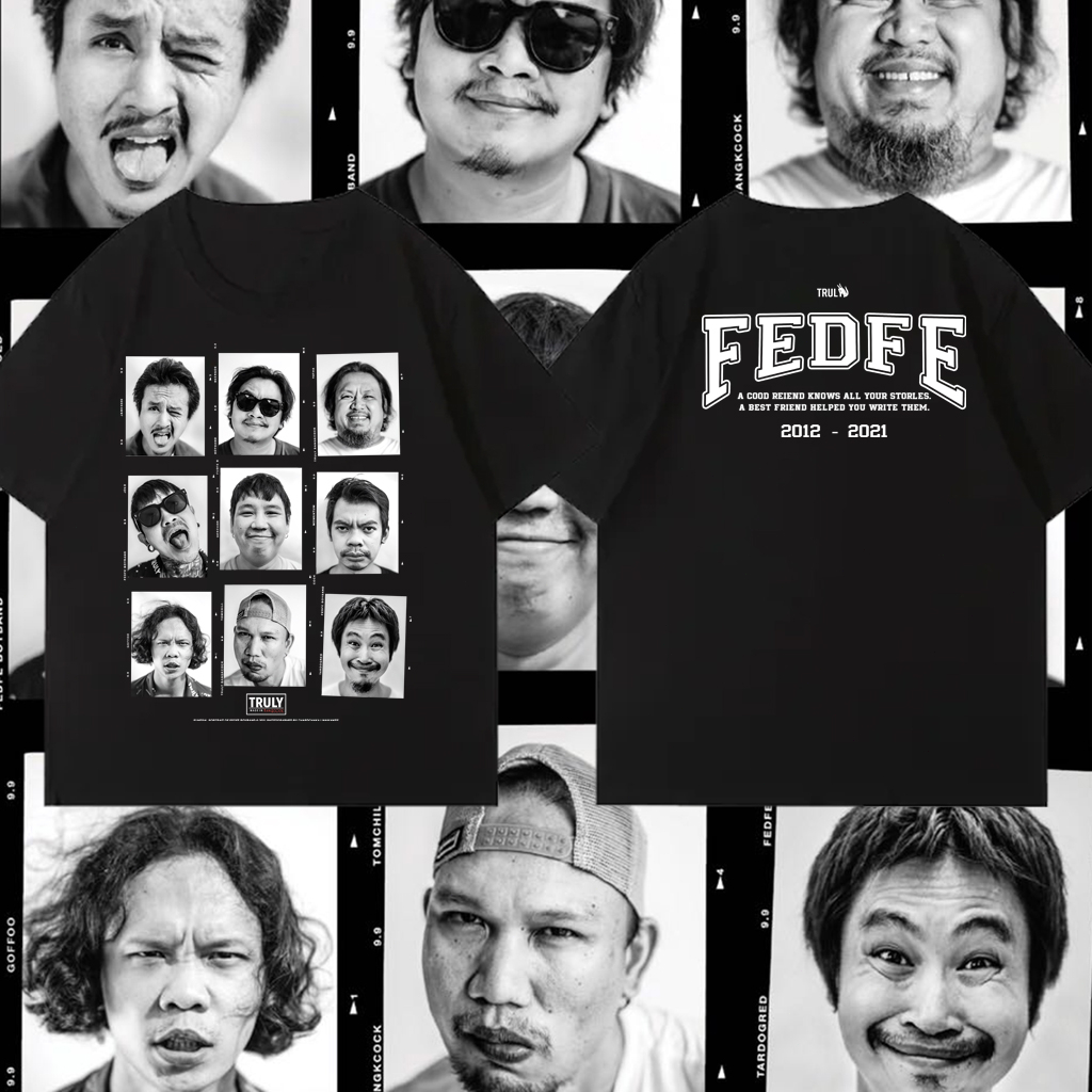 (COD)เสื้อยืด TRULY&FEDFE  ผ้าCotton 100%