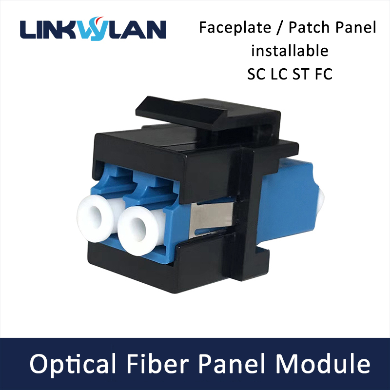 Linkwylan (10 ชิ้น) ไฟเบอร์ออปติก LC Duplex SC Simplex Keystone อะแดปเตอร์ Modular Coupler Singlemode OS2 Multimode OM3