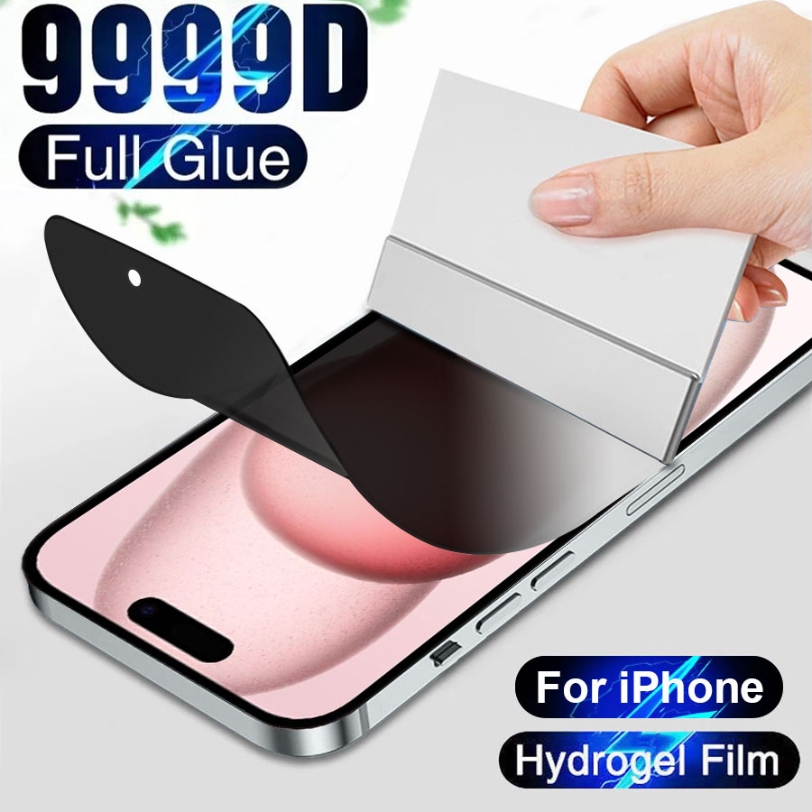 ฟิล์มไฮโดรเจลนิ่ม ป้องกันหน้าจอ กันแอบมอง สําหรับ iPhone 16 15 13 12 11 Pro Max 14 7 8 6 6S Plus 13 12 mini X XR XS Max Se 2020