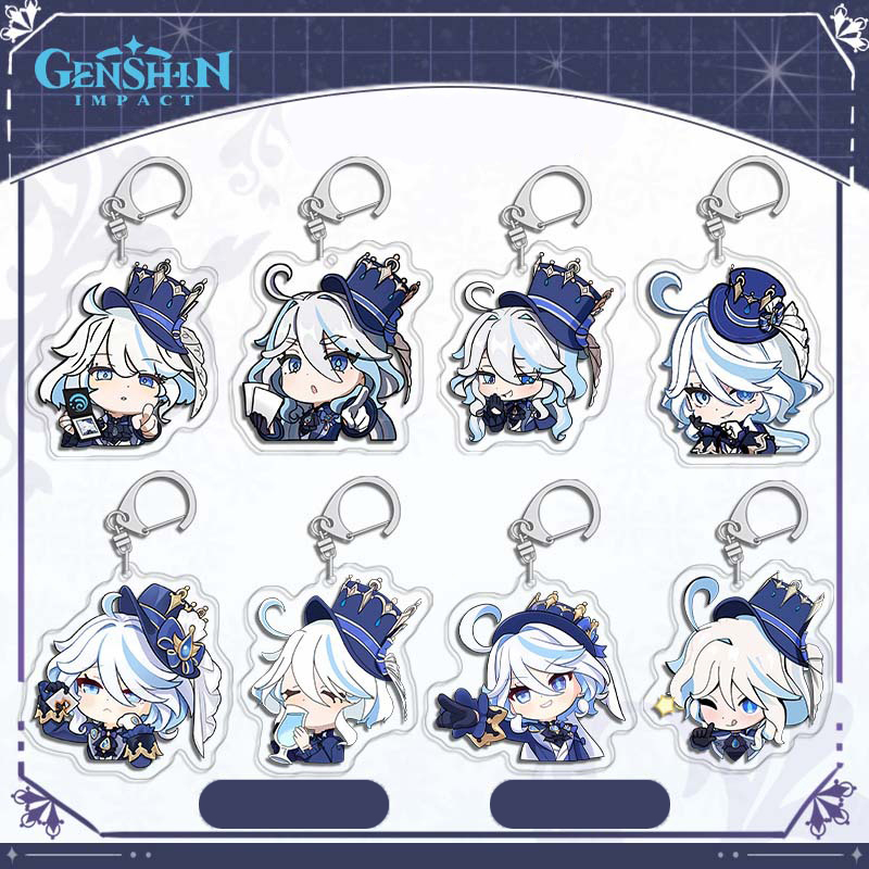 Genshin Impact Furina พวงกุญแจ Focalors จี้อะคริลิค