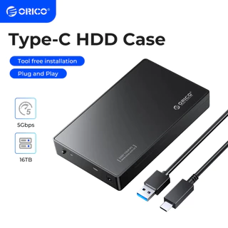 ORICO HDD Enclosure 3.5 นิ้ว SATA ฮาร์ดไดรฟ์ภายนอก USB 3.0 HDD กรณีเครื่องมือฟรีสําหรับ 3.5 "SATA HDD และ SSD(3588)