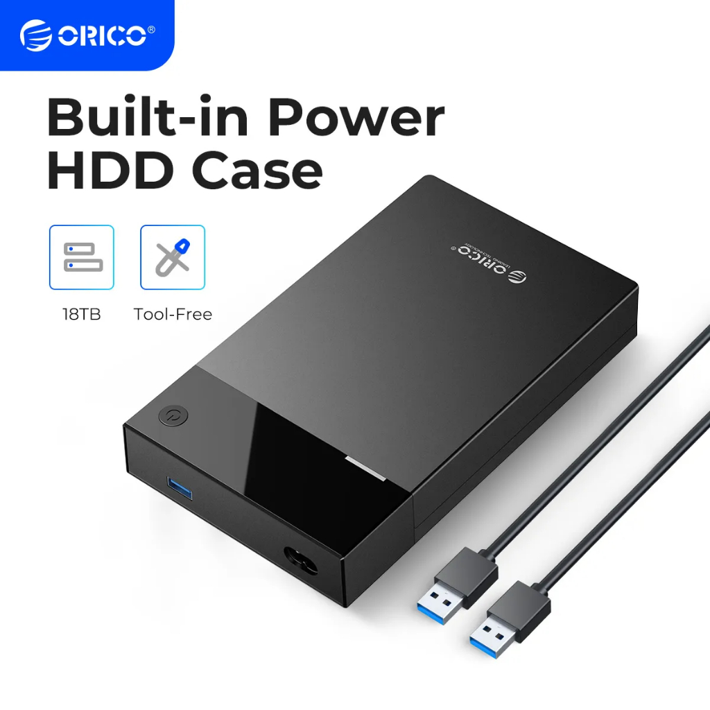 ORICO 3.5 HDD Case 12W1A ในตัว Protable Hard Drive Enclosure SATA เป็น USB 3.0 รองรับ UASP Box(3599)