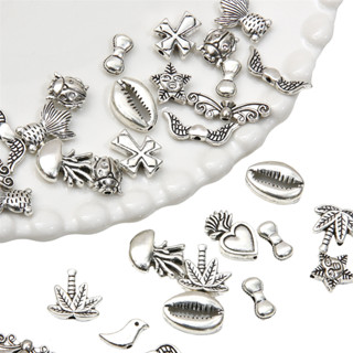 จี้ลูกปัดโลหะสังกะสี รูปผีเสื้อ ดาว ดอกไม้ สําหรับทําเครื่อง…