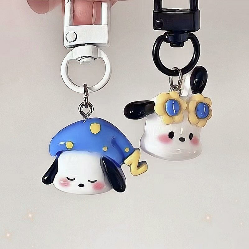 พวงกุญแจ จี้แว่นกันแดด Pacha Dog น่ารัก สร้างสรรค์ เหมาะกับฤดูร้อน สําหรับกระเป๋านักเรียน