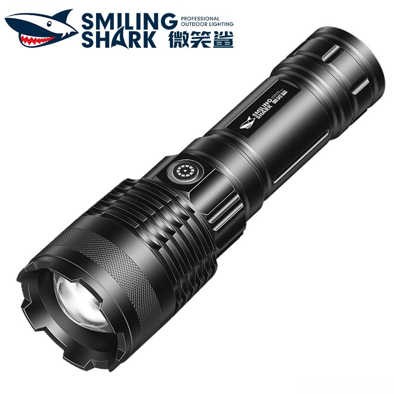 SmilingShark SD5229 ไฟฉาย led M60 6000lm หรี่แสงได้ 3 โหมด การหรี่แสงแบบไม่มีขั้นตอน Type-C ซูมได้ กันน้ํา สําหรับตั้งแคมป์ เดินป่า ทํางาน