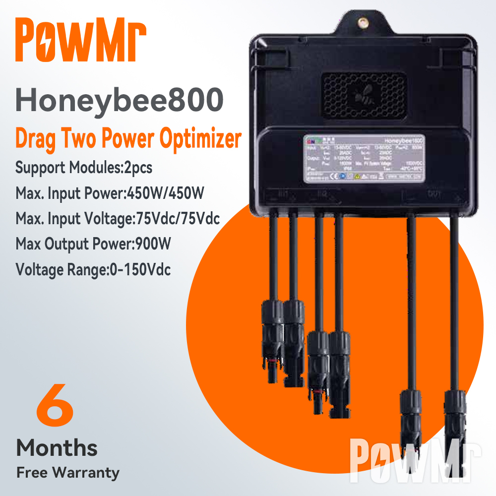 PowMr เครื่องขยายเสียงโฟโตโวลตาอิก พลังงานแสงอาทิตย์ MPPT DC 800W Honeybee800