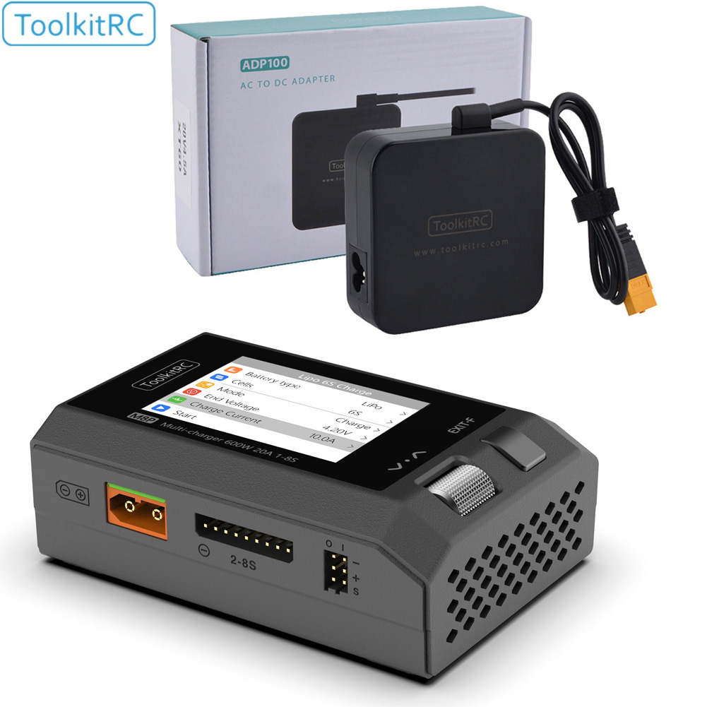 Toolkitrc M8P M8S ที่ชาร์จแบตเตอรี่ 600W 20A DC สําหรับตัวรับทดสอบแบตเตอรี่ 1-8S Lipo ESC