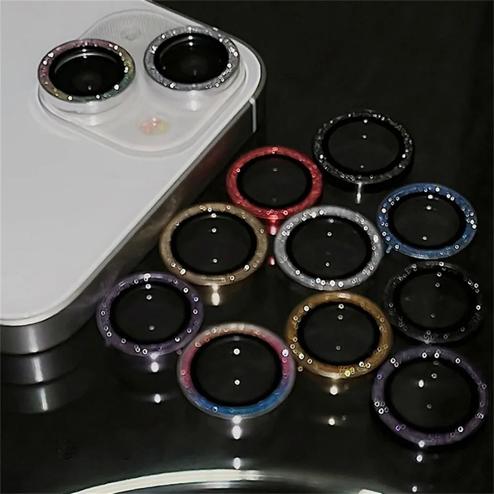 🔥🔥🔥compatible for iPhone 17 16 15 pro max 14 Pro Max ฟิล์มเลนส์กล้องแบบวงแหวนครอบทีละเลนส์ ฟิล์มกล้อง ( Diamond ) ฝาครอบเลนส์กล้องสําหรับ for iphone 13 Pro 11 pro max 12 pro max 12mini