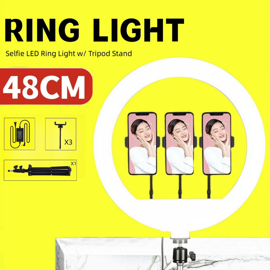 ไฟถ่าย tiktok ไฟวงแหวน ชุดไฟไลฟ์สดไฟ ไฟ รีโมทคอนโทรล ไฟวงแหวน LED ไฟสด ไฟถ่ายรูป ไฟไลฟ์สดมีขาตั้ง