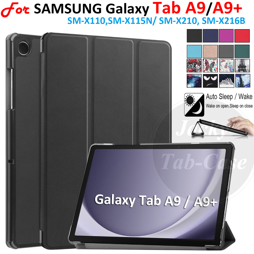 ใหม่ เคสหนัง PU ฝาพับแม่เหล็ก พร้อมขาตั้ง คุณภาพสูง สําหรับ SAMSUNG Galaxy Tab A9 Tab A9+ 5G TabA9 8.7 นิ้ว SM-X110 SM-X115 11.0 นิ้ว SM-X210 SM-X215 SM-X216B 2023