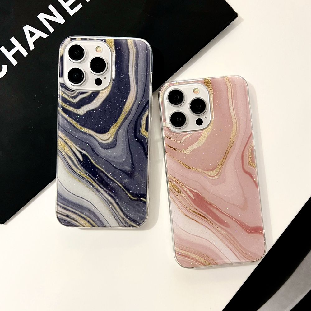 เคสโทรศัพท์มือถืออีพ็อกซี่ แบบนิ่ม ลายหินอ่อน สําหรับ iPhone 15 14 11 12 13 Pro Max Mini XR X XS 7 8 Plus SE 2020