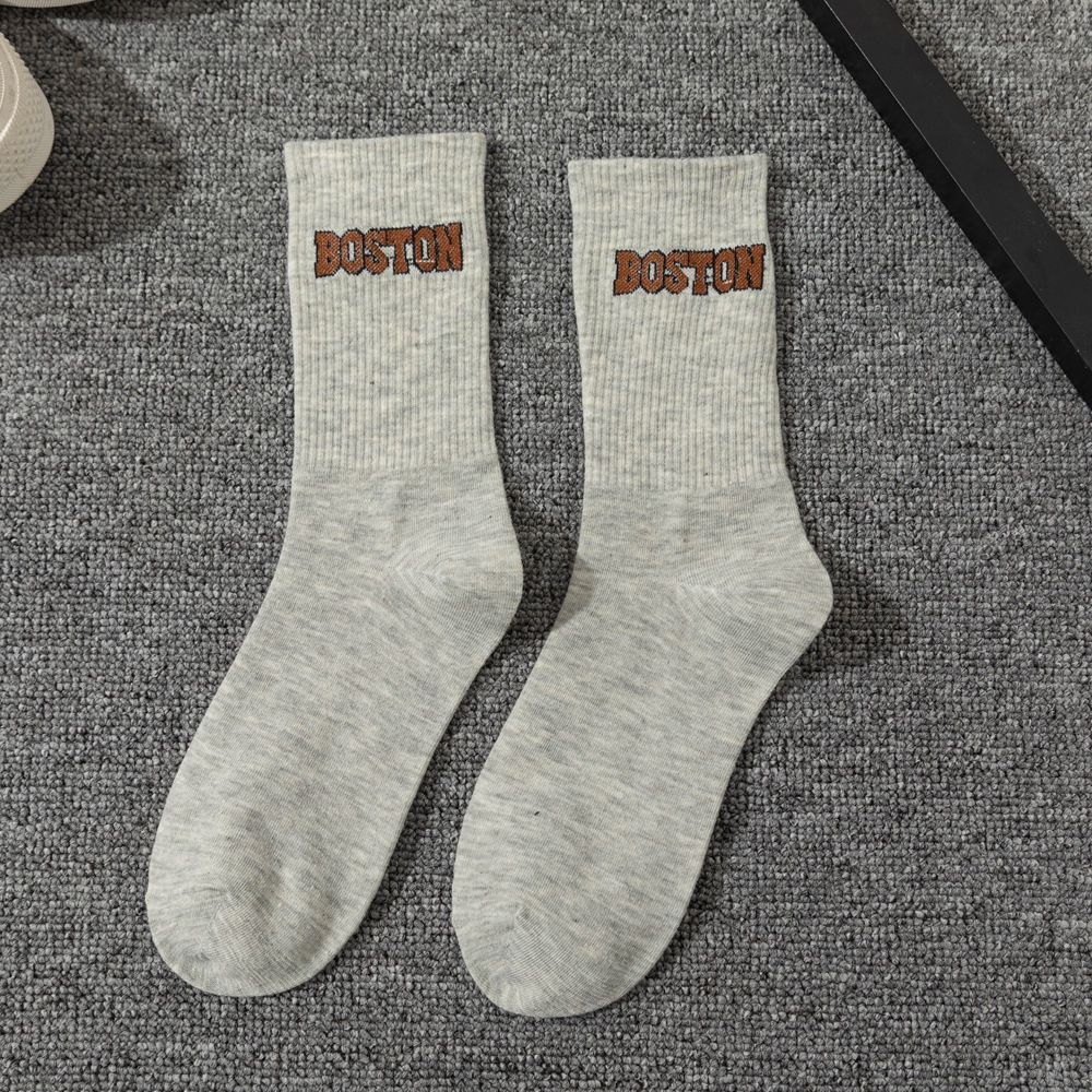 ถุงเท้ากีฬา ผ้าฝ้าย พิมพ์ลายตัวอักษร สไตล์ฮิปฮอป แฟชั่นสําหรับผู้ชาย และผู้หญิง - รูปที่ 6