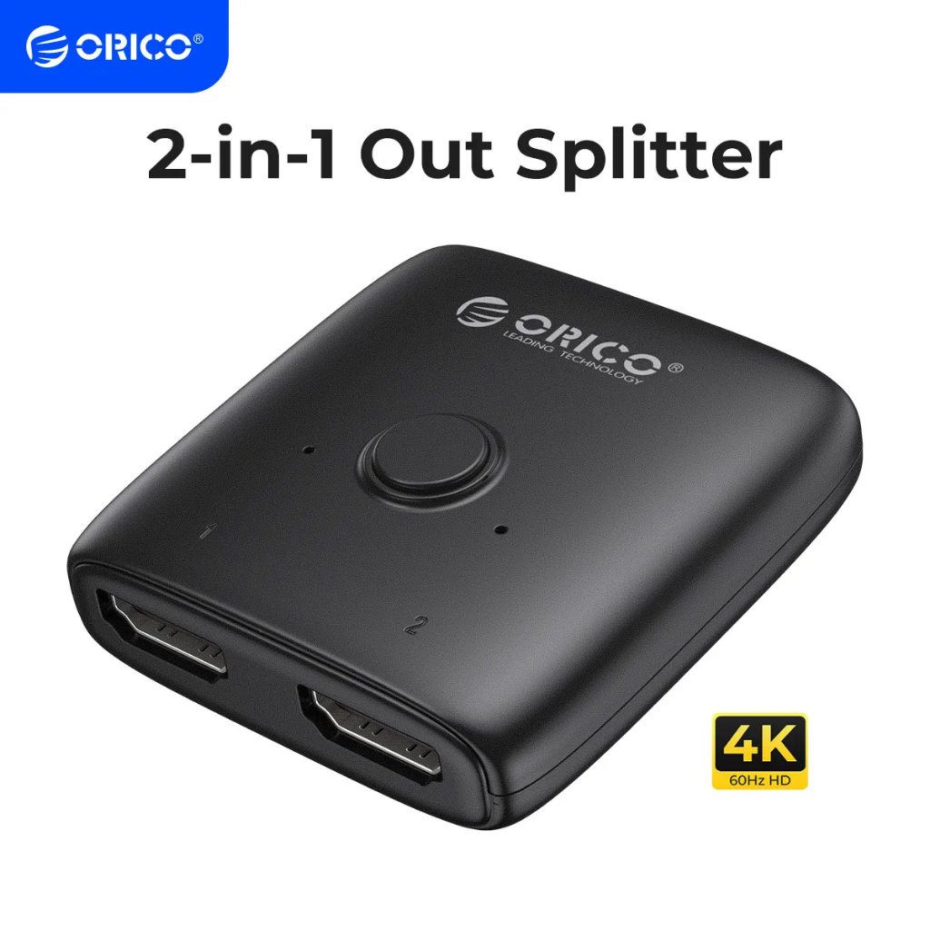 Orico 4k Hdmi-ใช้งานร่วมกับKvm Switcher 60hz Bi-Direction Audio 2 In 1 Out Converter Splitterอะแดปเตอร์สําหรับPs4/5กล่องทีวีสวิทช์