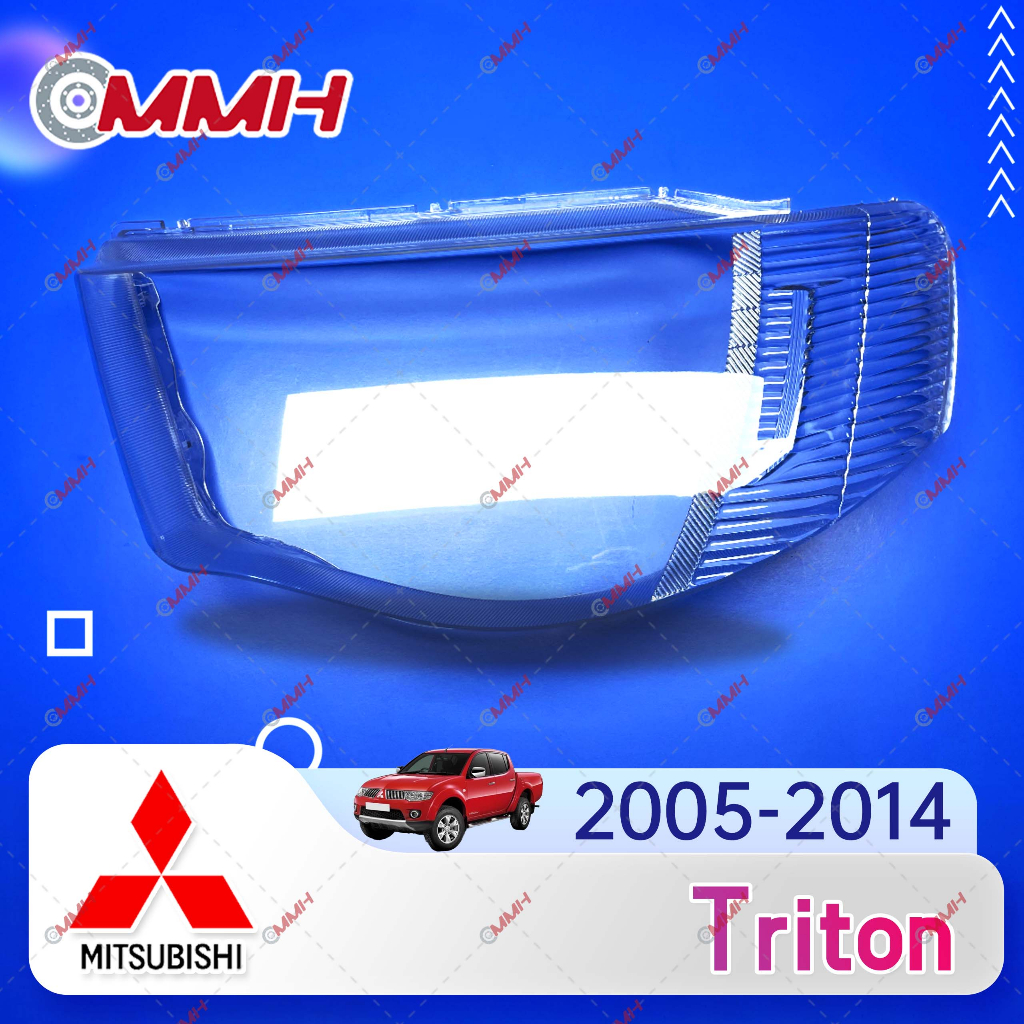 Mitsubishi Triton L200 ไฟหน้า 2009-2015 เลนส์ไฟหน้า ฝาครอบไฟหน้า ไฟหน้ารถยนต์ ไฟหน้าสําหรับ ฝาครอบไฟหน้าตรงรุ่น ฝาครอบเลนส์  headlamp cover ไฟหน้า โคมไฟหน้า ฝาครอบเลนส์