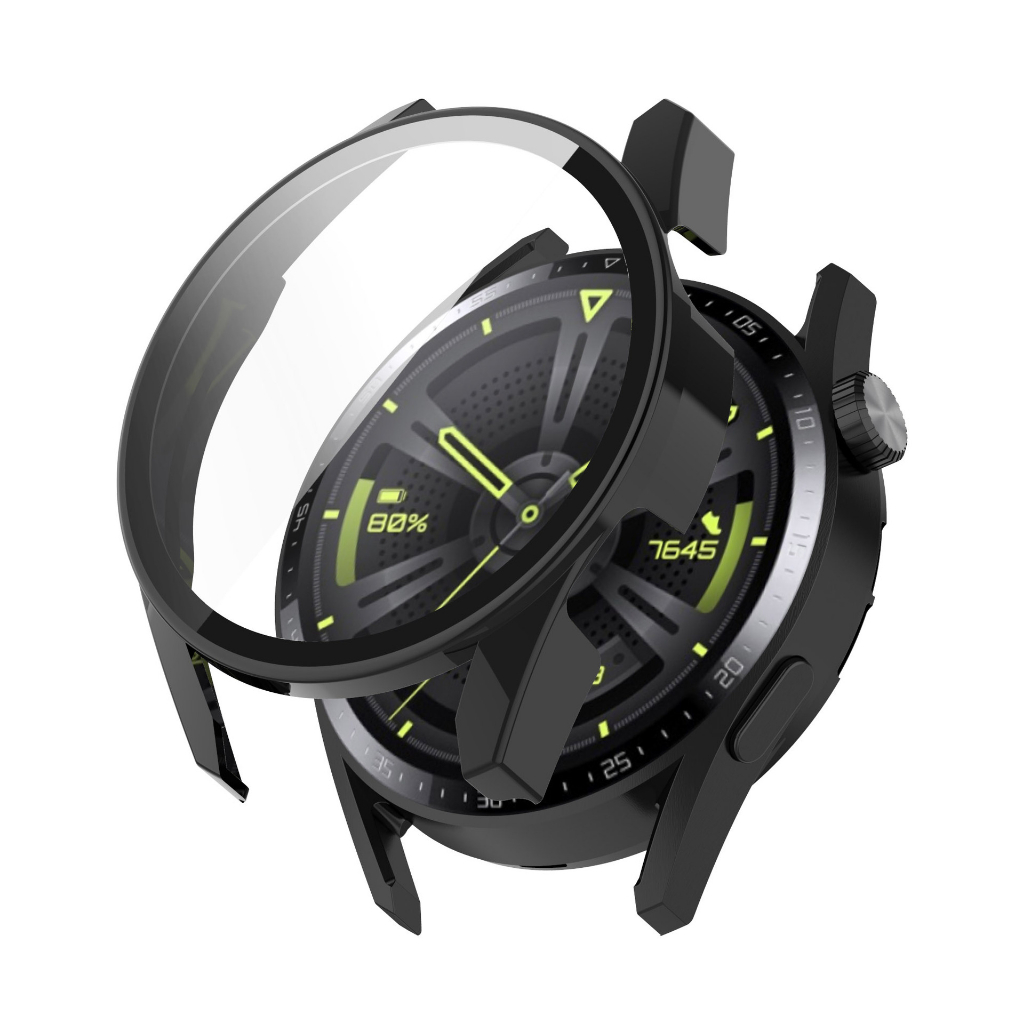 สําหรับ Huawei Watch GT3 42mm, Huawei Watch GT3 46mm, Tempered Film PC Integrated Protective Case