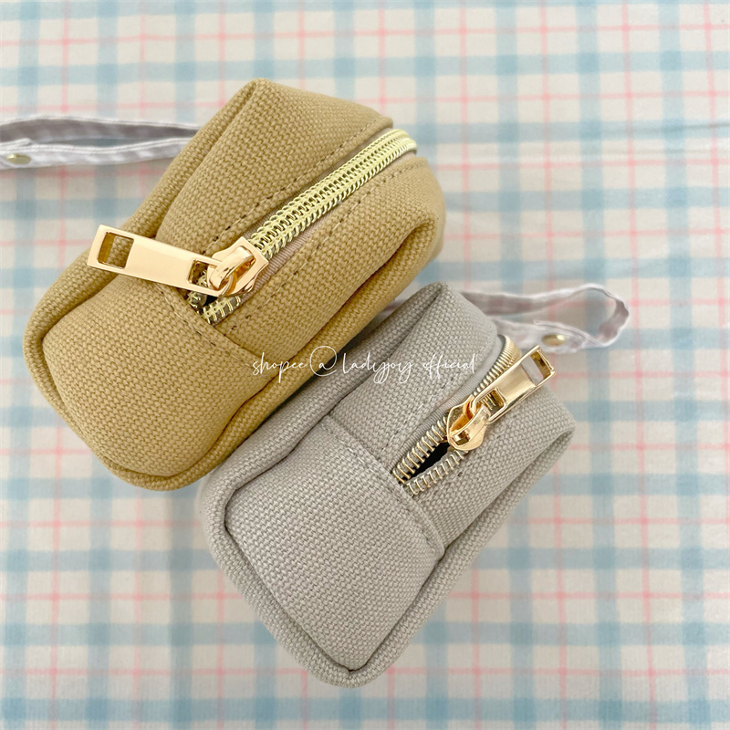 Miffy Rabbit Bear กระเป๋าถือ ผ้าแคนวาส ปักลายการ์ตูน สําหรับใส่เหรียญ ลิปสติก ผ้าอนามัย ขนาดเล็ก