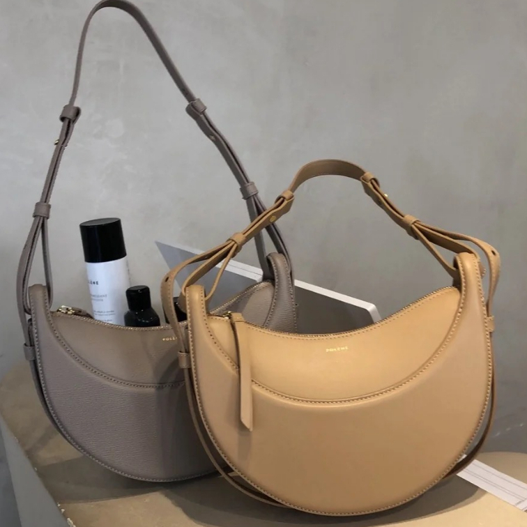 ยอดฮิต POLENE กระเป๋าแซดเดิล โค้ดลูกช้าง สไตล์ดงค์เด้ง สามารถถือแขวนข้างหรือพับเอาไว้สะดวกสบาย สำหรั